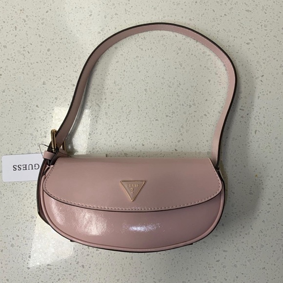 Guess Blush Pink Logo Handbag - Picture 4 of 7